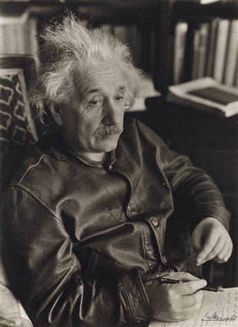 LOTTE JACOBI (1896-1990) Group of 4 photographs of Albert Einstein.